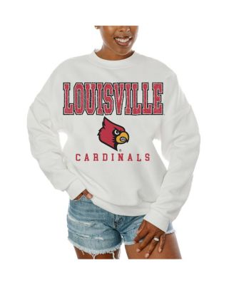 Gameday Couture - Women's White Louisville Cardinals Freestyle Fleece Pullover Sweatshirt