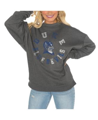 Gameday Couture - Women's Charcoal Duke Blue Devils Premium Fleece Drop Shoulder Pullover Sweatshirt