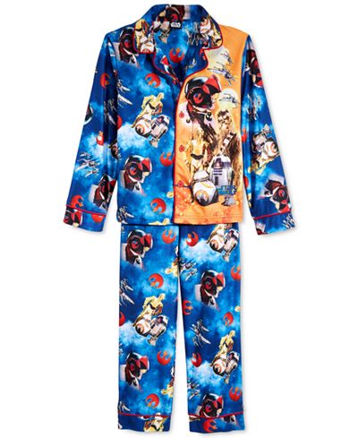 Star Wars Boys' or Little Boys' 2-Piece Button-Down Pajamas