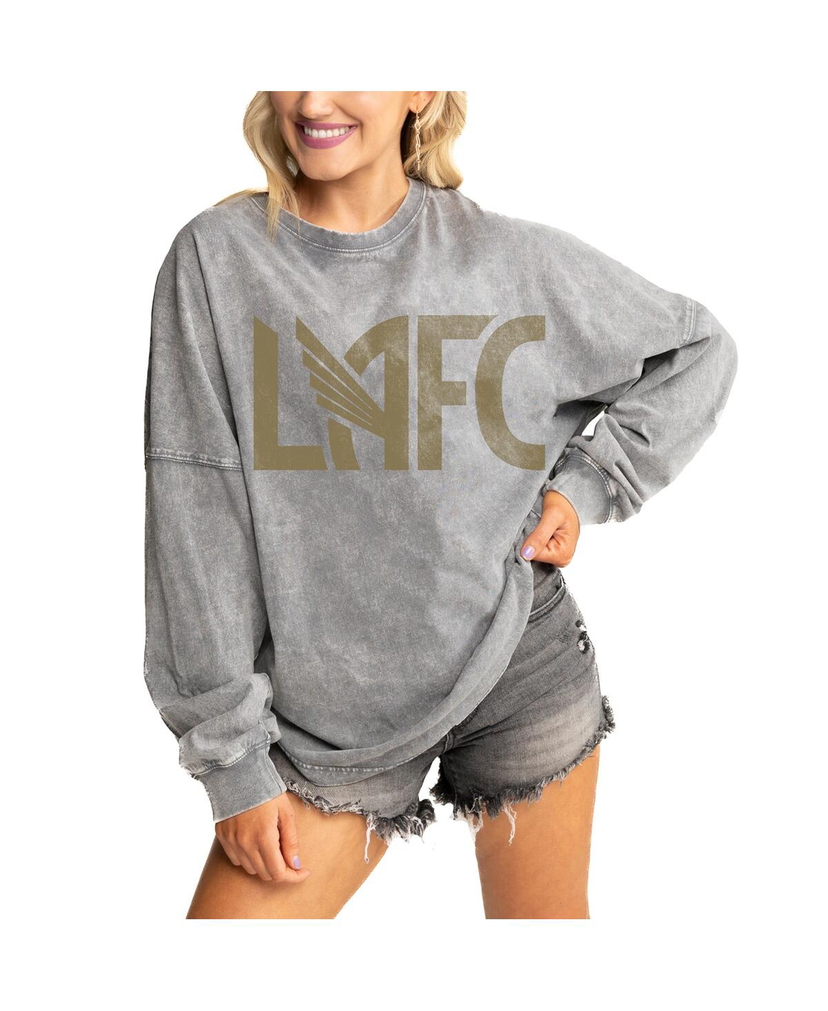 Women's Gray Lafc Faded Wash Pullover Sweatshirt - Gray