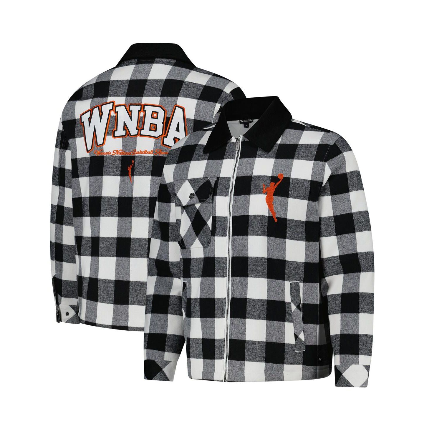 Куртки The Wild Collective Black/White WNBA Gear Flannel Full-Zip Shacket — фото 1
