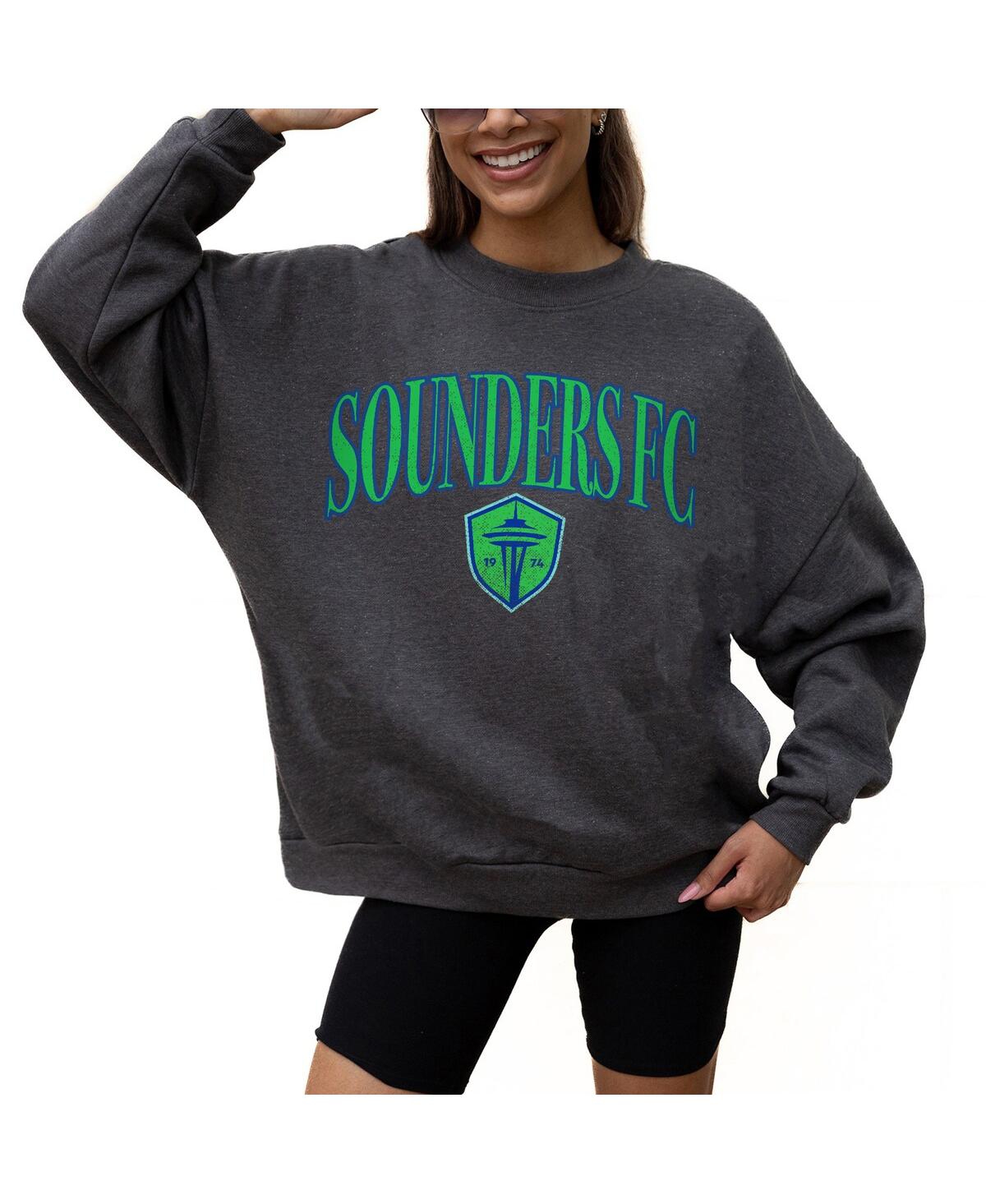 Gameday Couture Women's Charcoal Seattle Sounders Fc Seal The Deal Pullover Sweatshirt In Charcoal