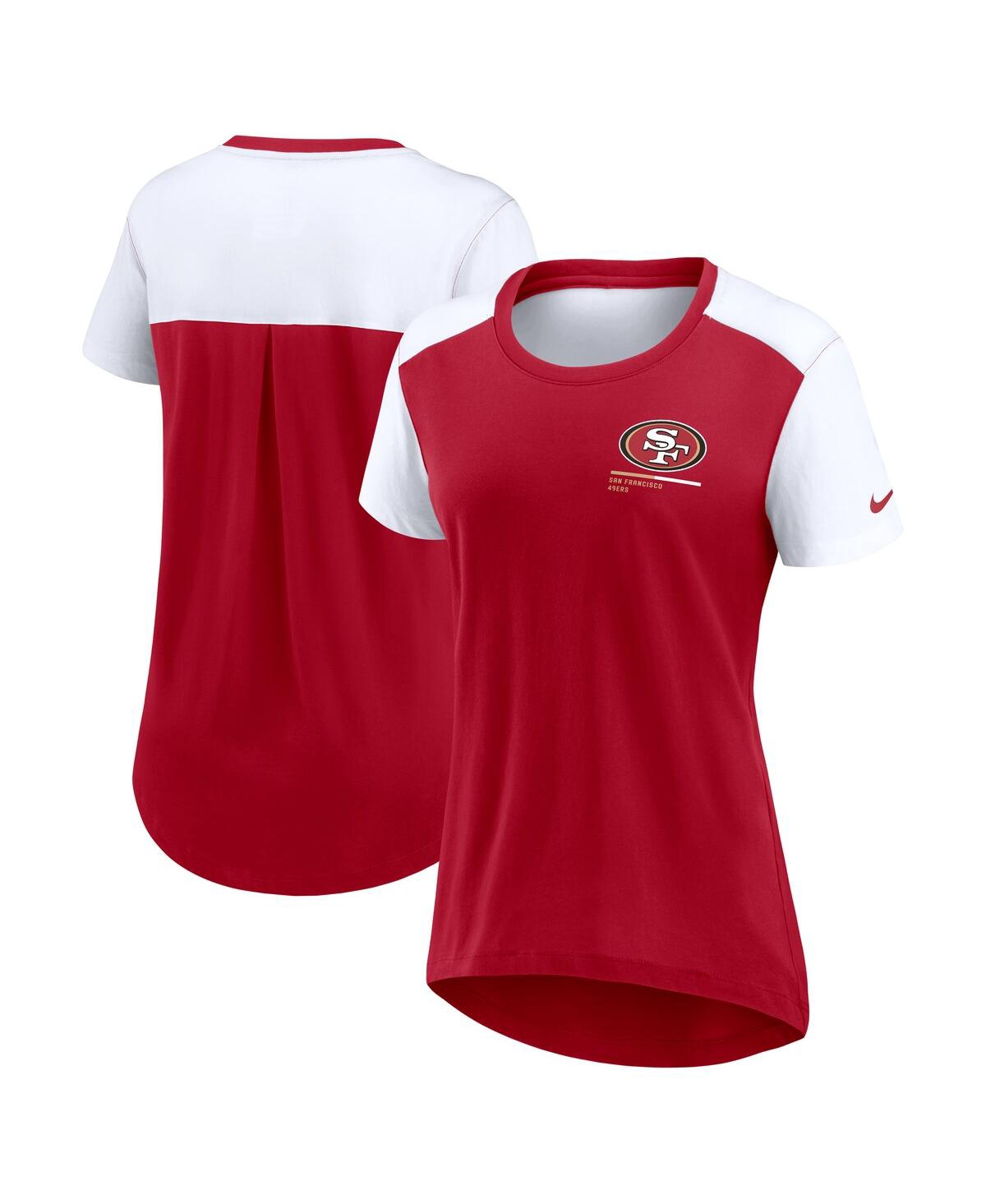 Nike Women's Scarlet San Francisco 49ers Performance Fashion T-shirt In Scarlet