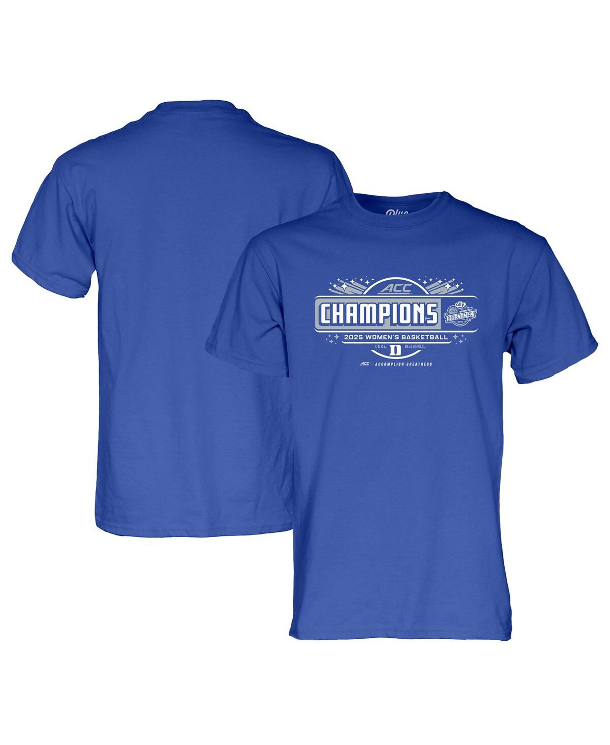 Men's Royal Duke Blue Devils 2025 Acc Women's Basketball Conference Tournament Champions Locker Room T-Shirt - Royal