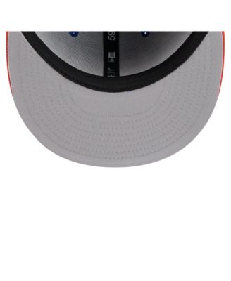 Men's Royal/Orange New York Mets Retro Pattern 59FIFTY Fitted Hat