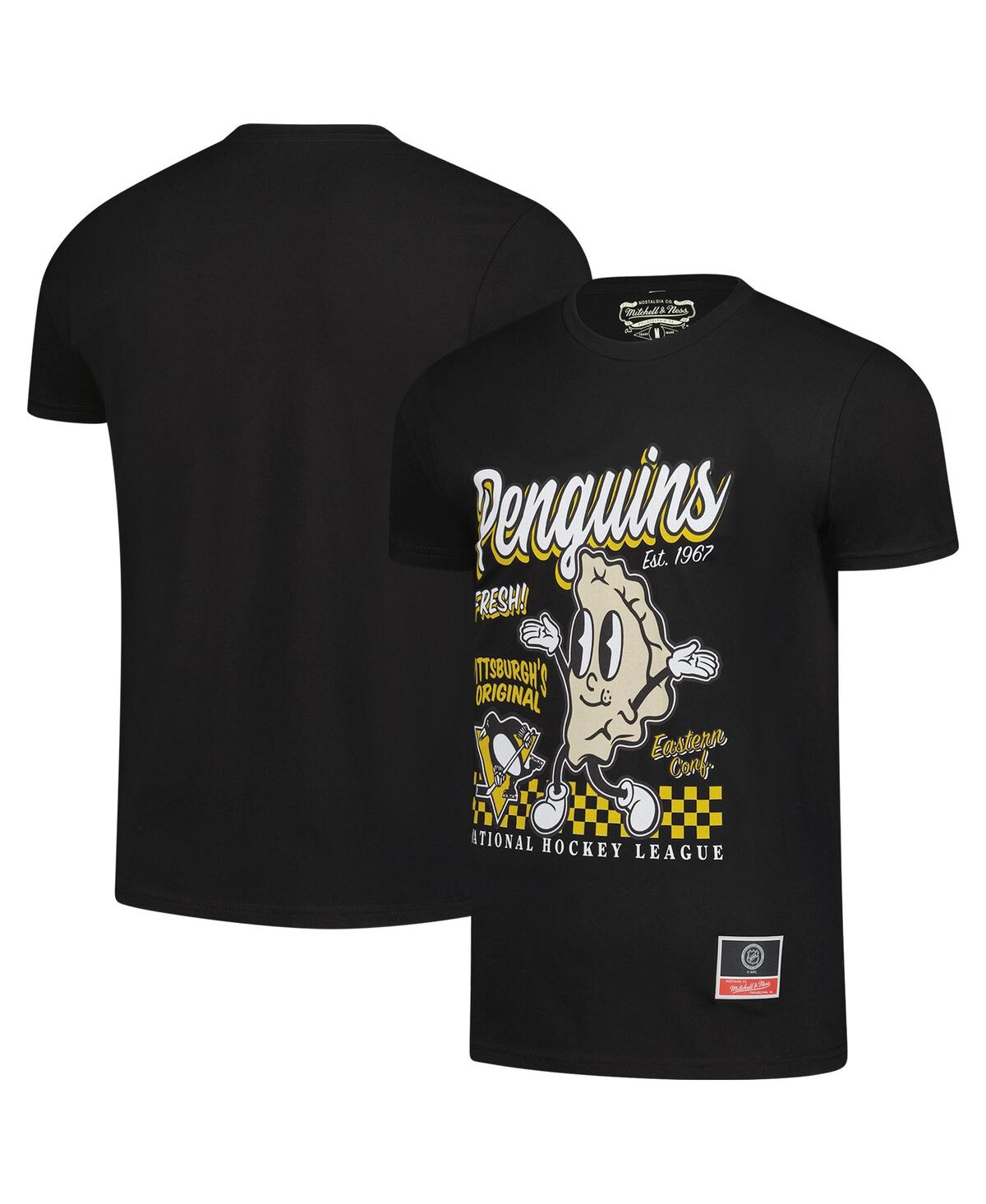 Mitchell & Ness Men's Black Pittsburgh Penguins Local Food T-shirt In Black
