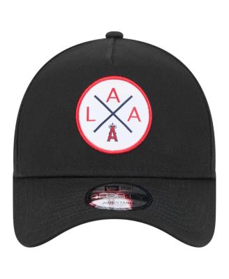 Men's Black Los Angeles Angels 9FORTY A-Frame Adjustable Hat