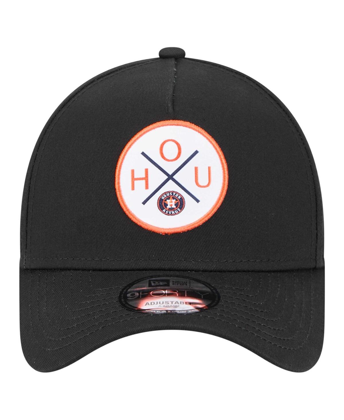 New Era Men's Black Houston Astros 9forty A-frame Adjustable Hat In Black
