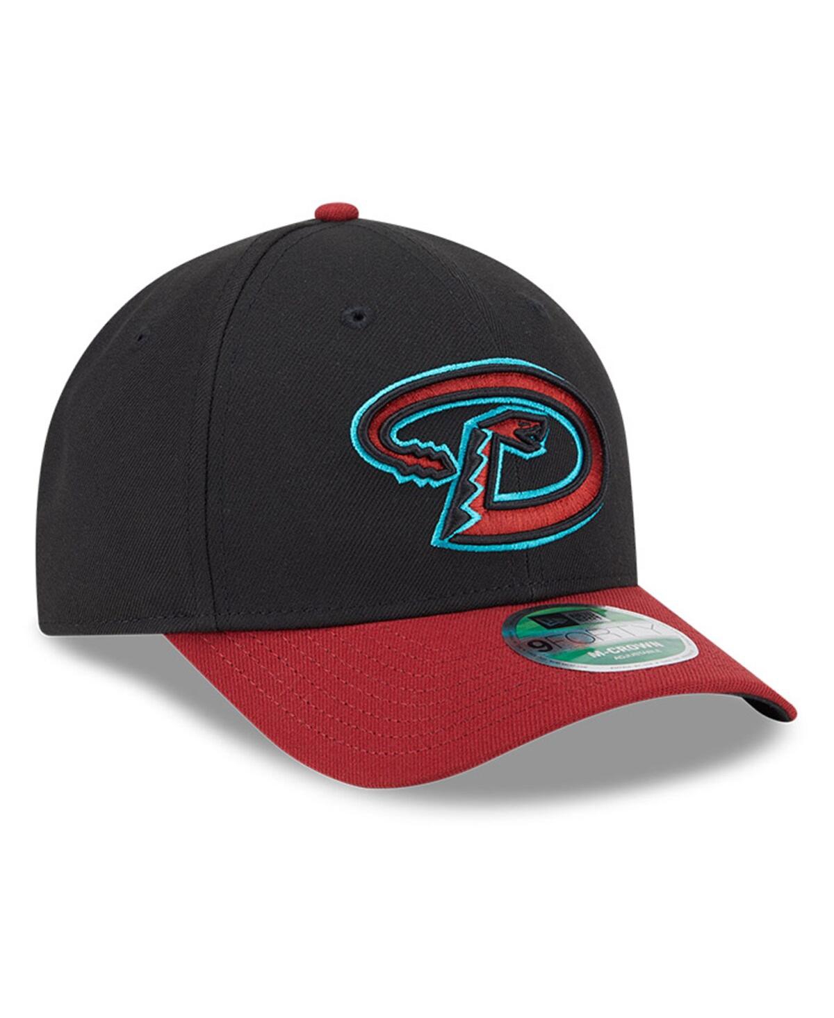 NEW ERA MEN'S BLACK/RED ARIZONA DIAMONDBACKS PLAYER REPLICA 9FORTY ADJUSTABLE HAT 