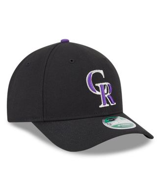 Men's Black Colorado Rockies Player Replica 9FORTY Adjustable Hat