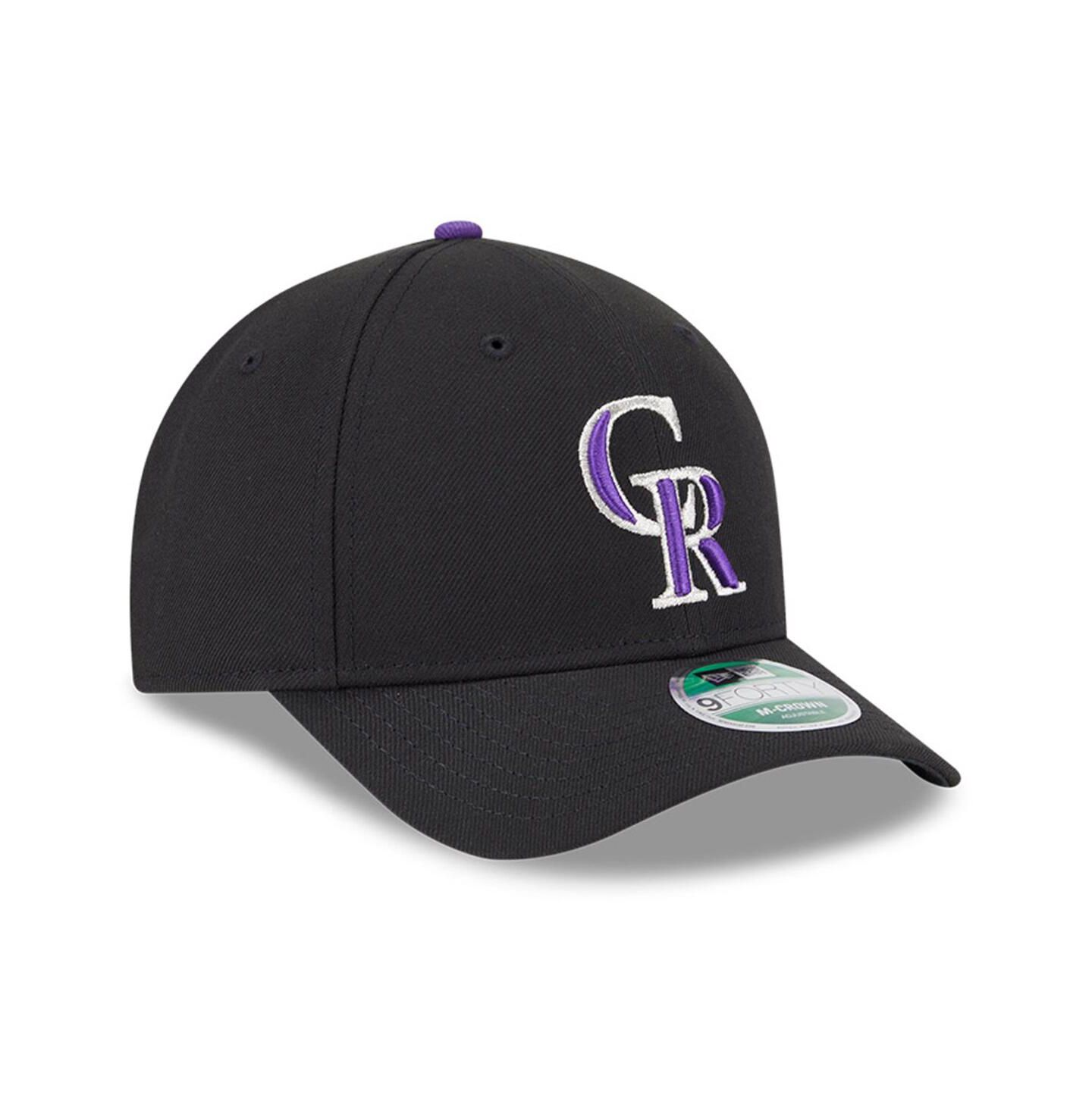 Мужская кепка New Era Black Colorado Rockies Player Replica 9FORTY Adjustable Hat — фото 3