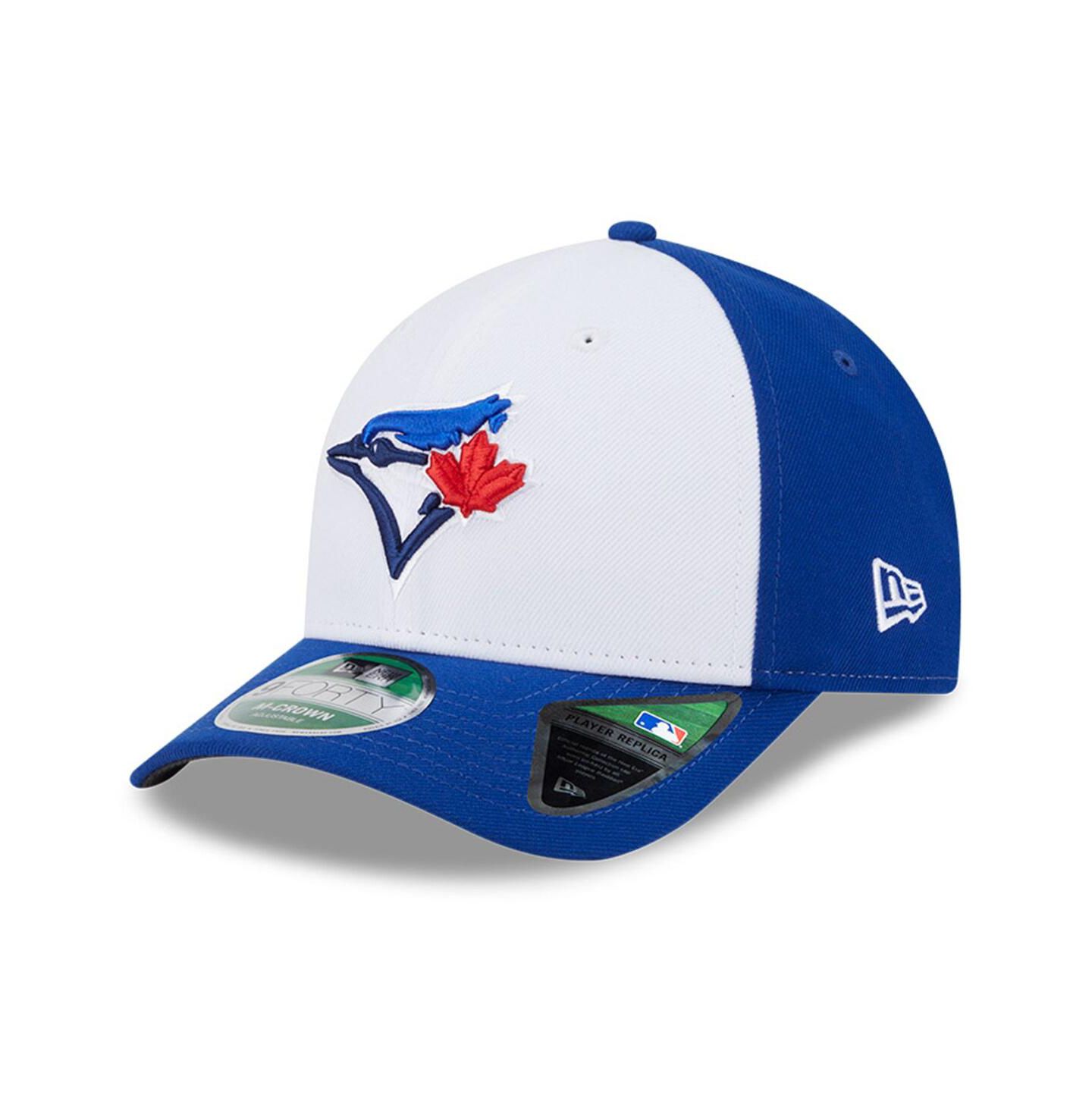 Мужская кепка New Era White Toronto Blue Jays Player Replica 9FORTY Adjustable Hat — фото 1