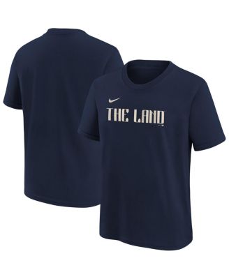 Nike - Big Boys and Girls Navy Cleveland Guardians City Connect Wordmark T-Shirt