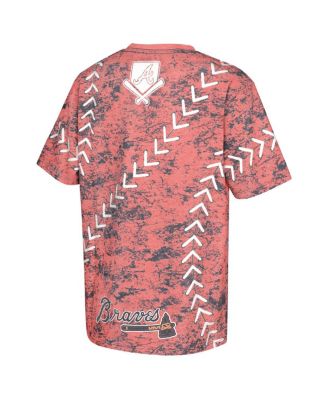 Big Boys and Girls Red Atlanta Braves Slide Score Bold T-Shirt