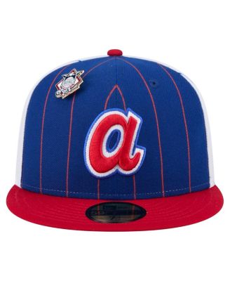 Men's Blue Atlanta Braves Pinstripe 59FIFTY Fitted Hat