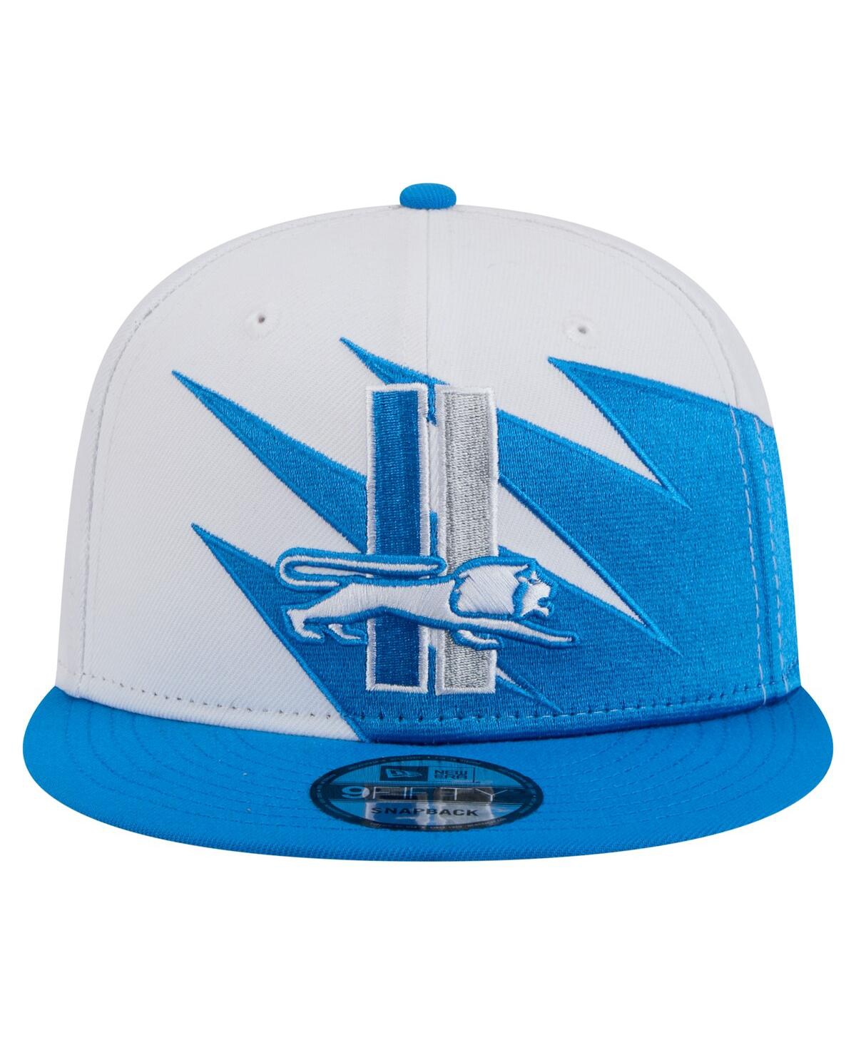 NEW ERA MEN'S BLUE DETROIT LIONS THROWBACK JAGGED 9FIFTY SNAPBACK HAT 