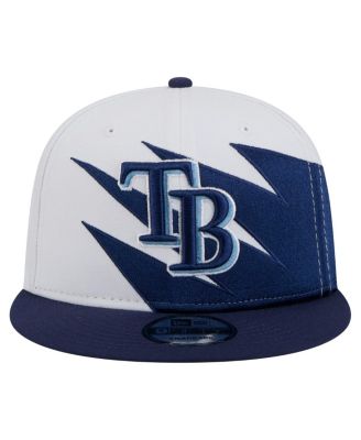 Men's Navy/White Tampa Bay Rays Jagged 9FIFTY Snapback Hat