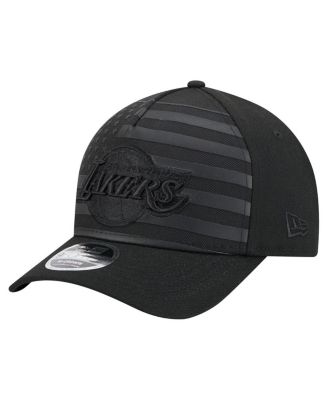 New Era - Men's Black Los Angeles Lakers Game Day Flag A-Frame 9FORTY Adjustable Hat