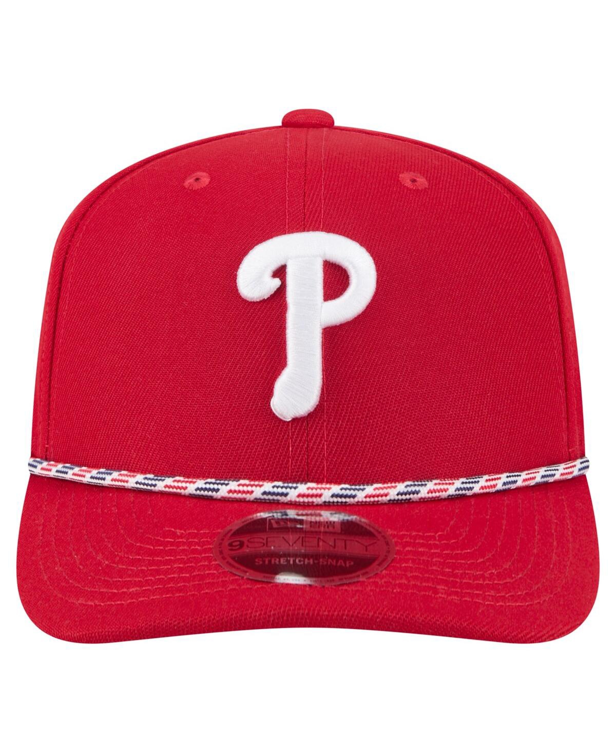 NEW ERA MEN'S RED PHILADELPHIA PHILLIES MULTI-ROPE 9SEVENTY STRETCH-SNAP HAT 