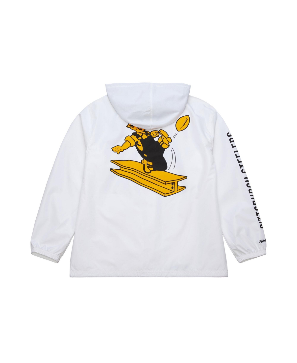 Mitchell & Ness Men's White Pittsburgh Steelers Vintage Logo Coaches Full-snap Hoodie Jacket In White