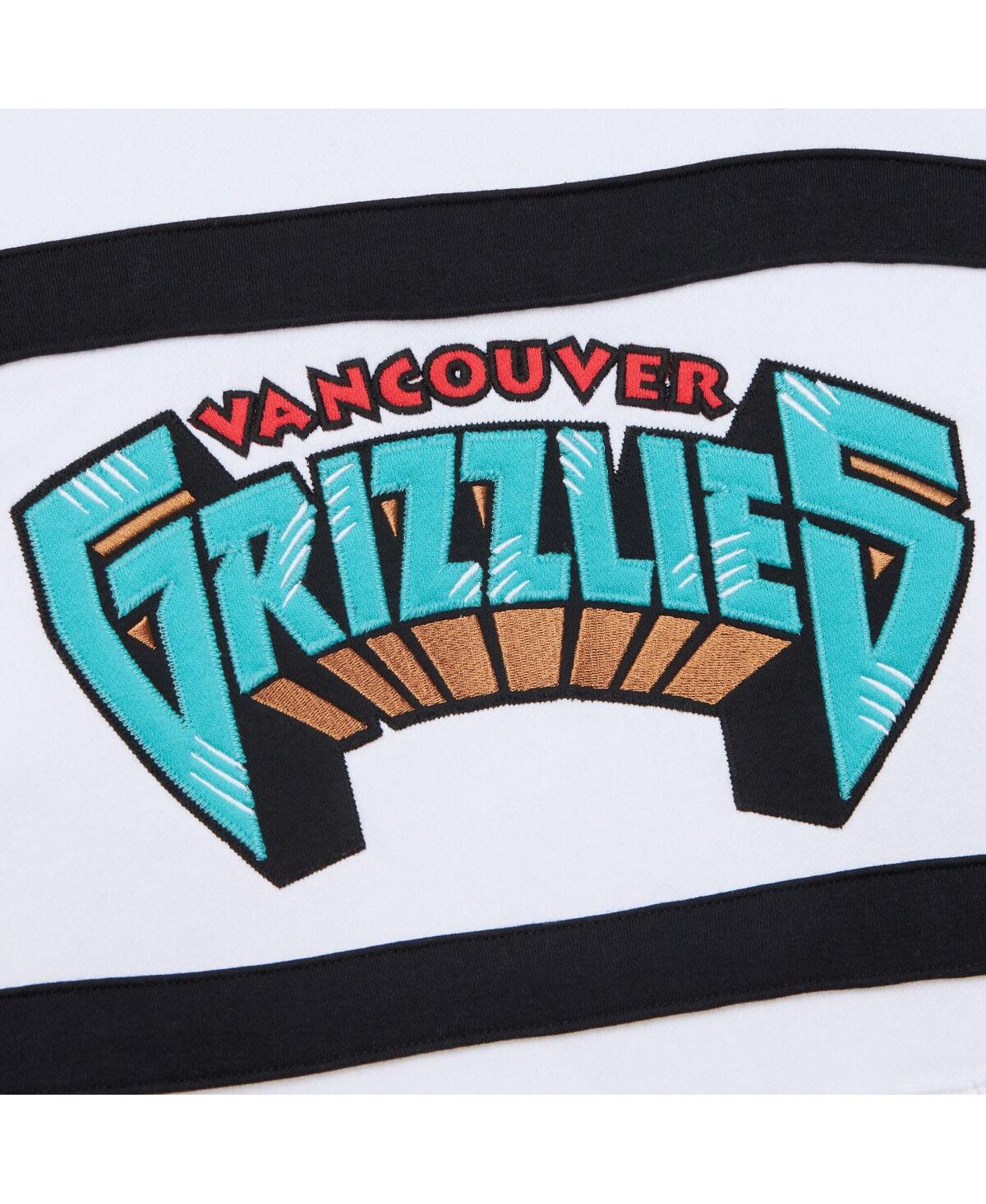 Mitchell & Ness White Vancouver Grizzlies Hardwood Classics Nights Head Coach Pullover Hoodie In White