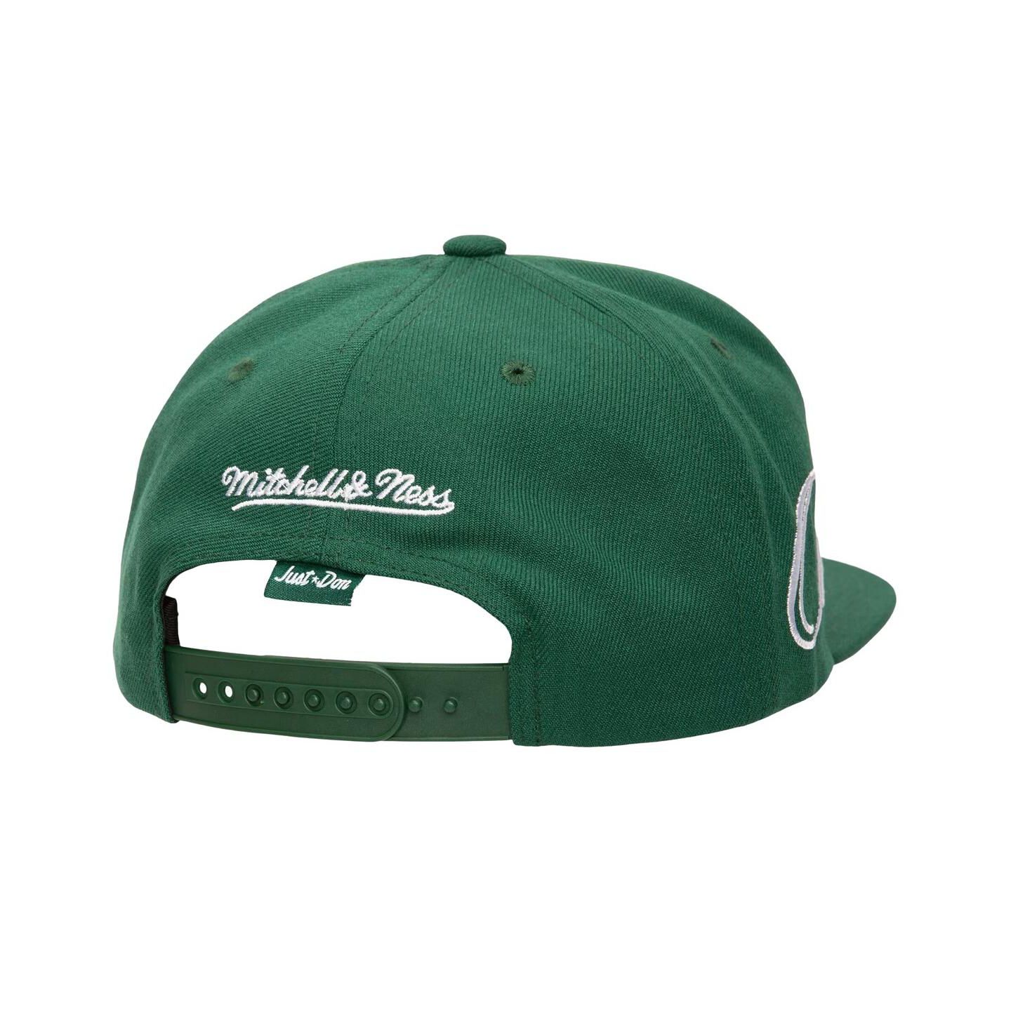 Мужская кепка-снэпбэк Mitchell & Ness Oakland Athletics Just Don x MLB Lux Script, Green — фото 4