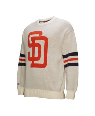 Men's Cream San Diego Padres Retro Pullover Sweater