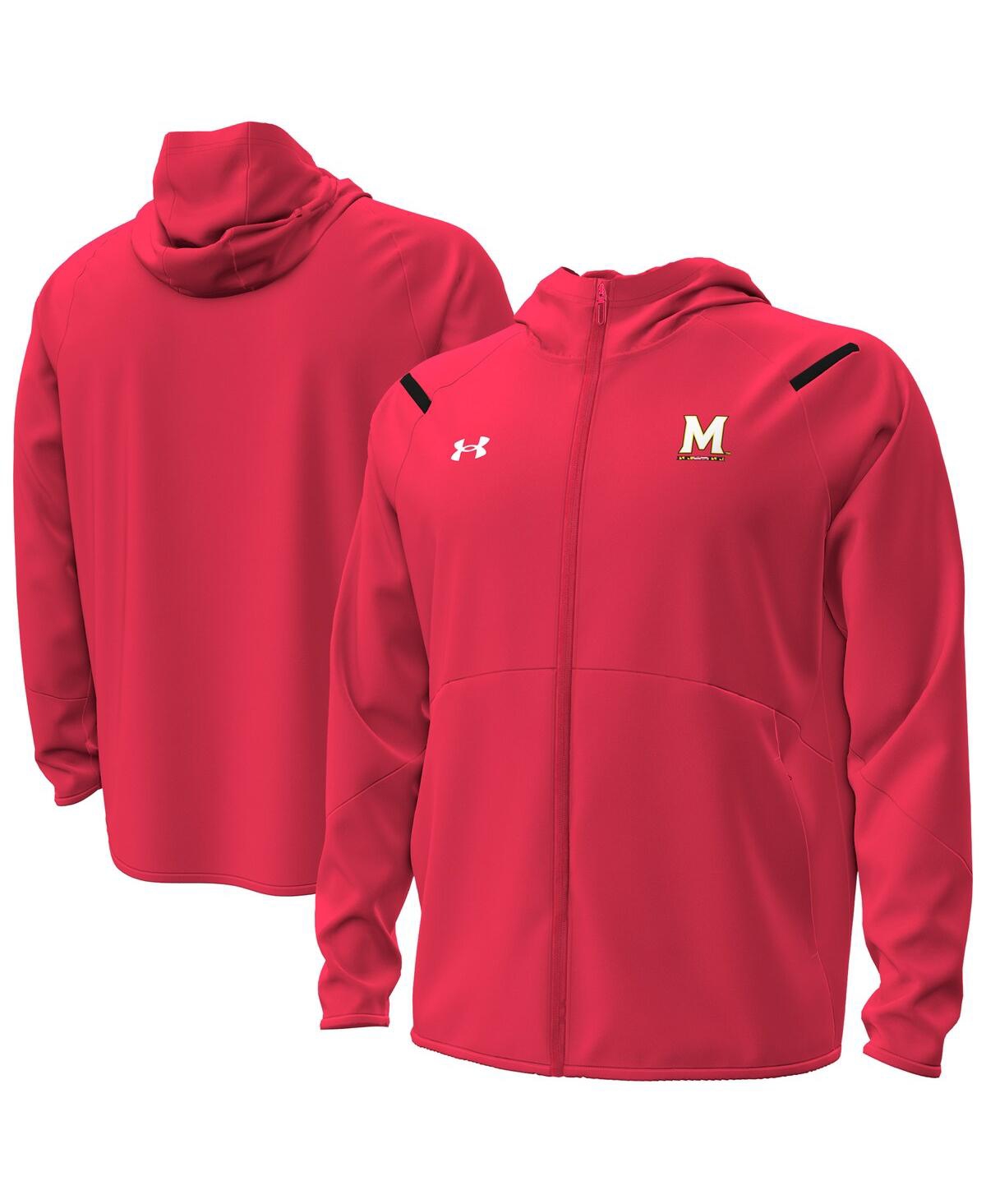 Men's Red Maryland Terrapins Unstoppable Performance Fleece HoodieÂ Half-Zip Jacket - Red
