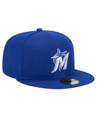 Men's Royal Miami Marlins White Logo 59FIFTY Fitted Hat