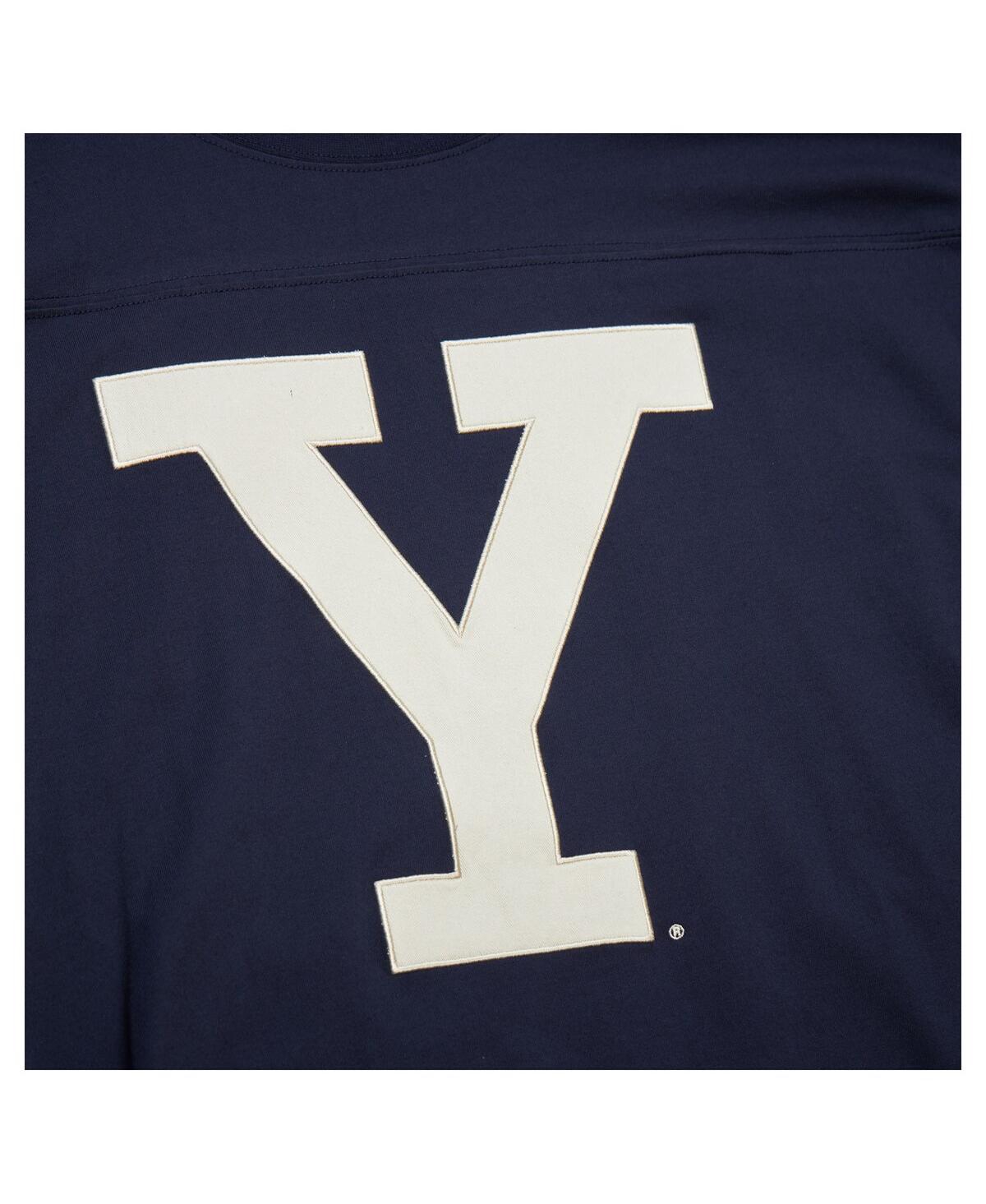Mitchell & Ness Men's Navy Yale Bulldogs Vintage Logo Heavyweight Yoke T-shirt In Navy