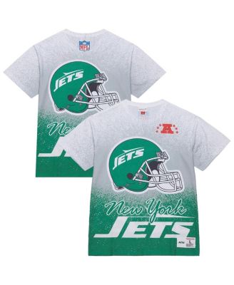 Mitchell & Ness - Men's White New York Jets Team Burst Vintage Logo T-Shirt
