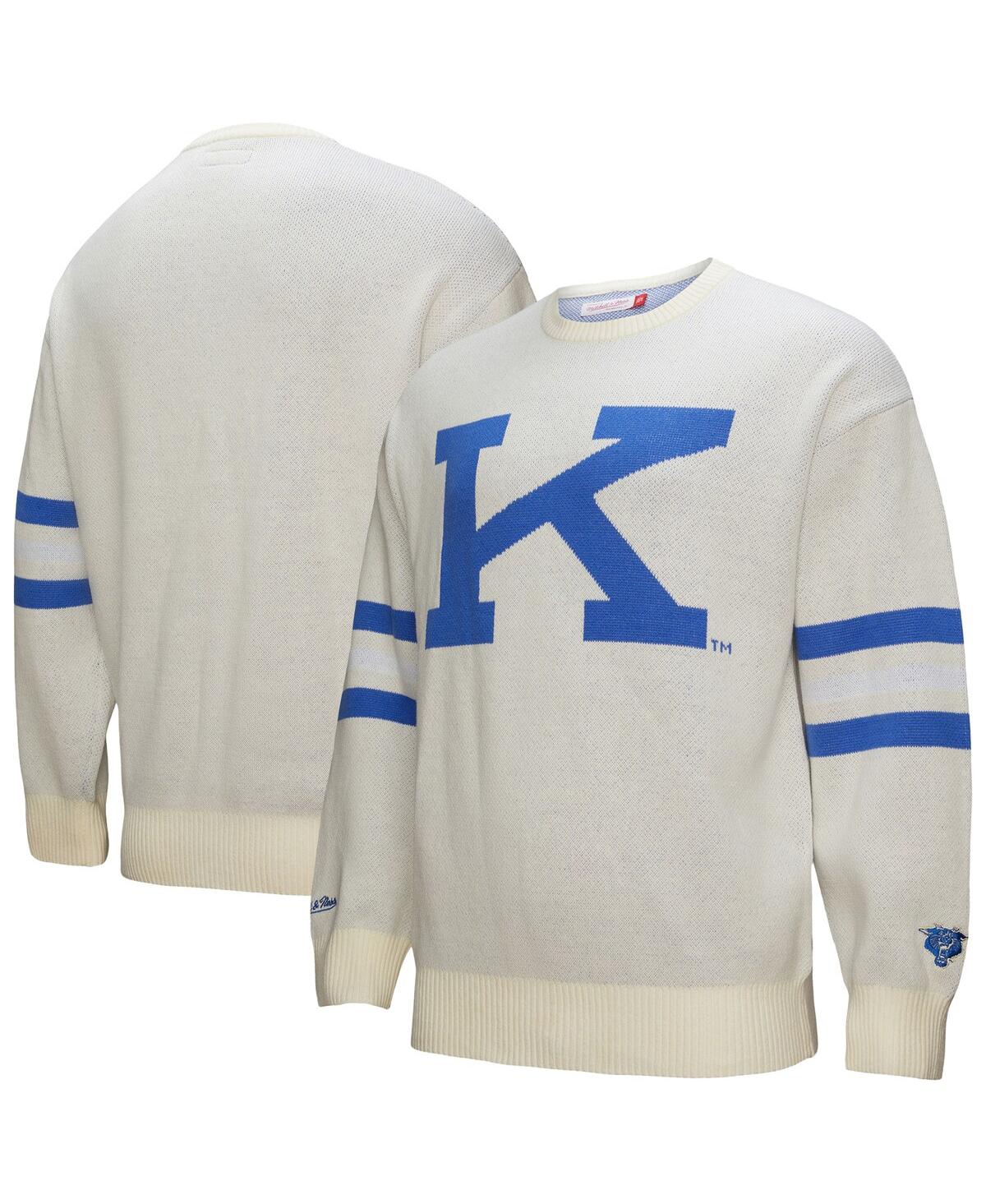 Men's Cream Kentucky Wildcats Retro Pullover Sweater - Cream