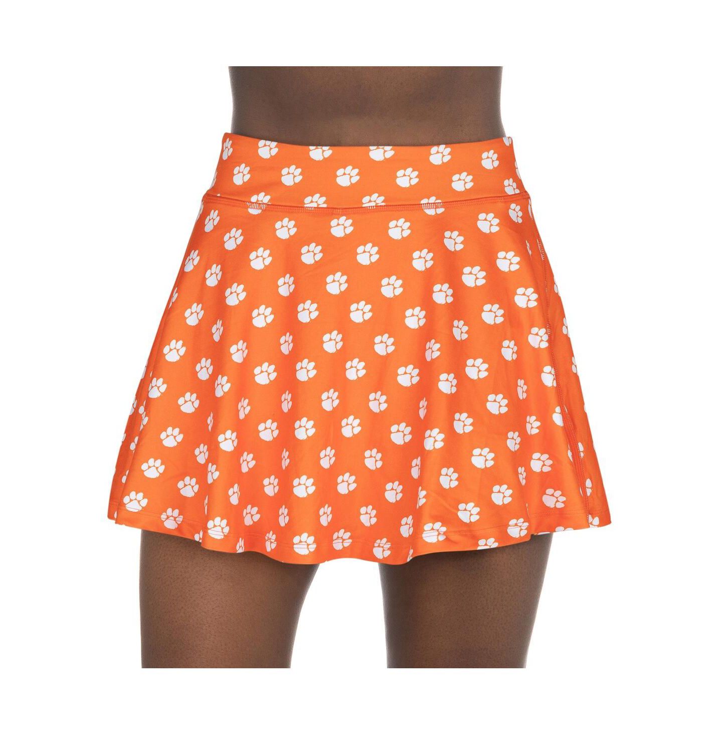 Женская юбка-шорты ZooZatz Orange Clemson Tigers All-Over Print Flowy Skort — фото 1