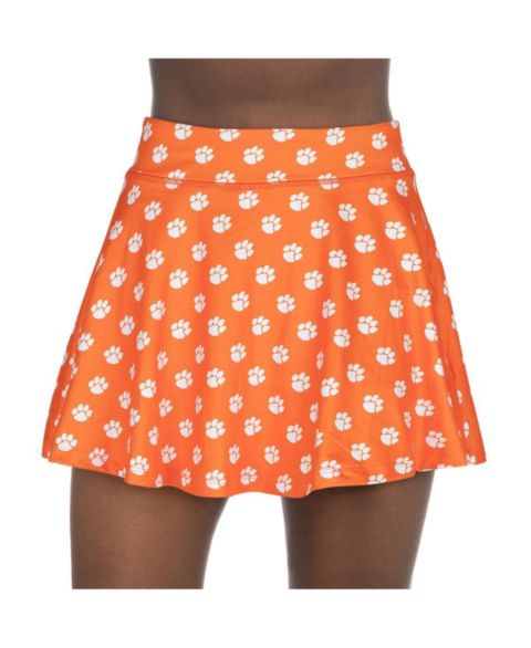 Женская юбка-шорты ZooZatz Orange Clemson Tigers All-Over Print Flowy Skort