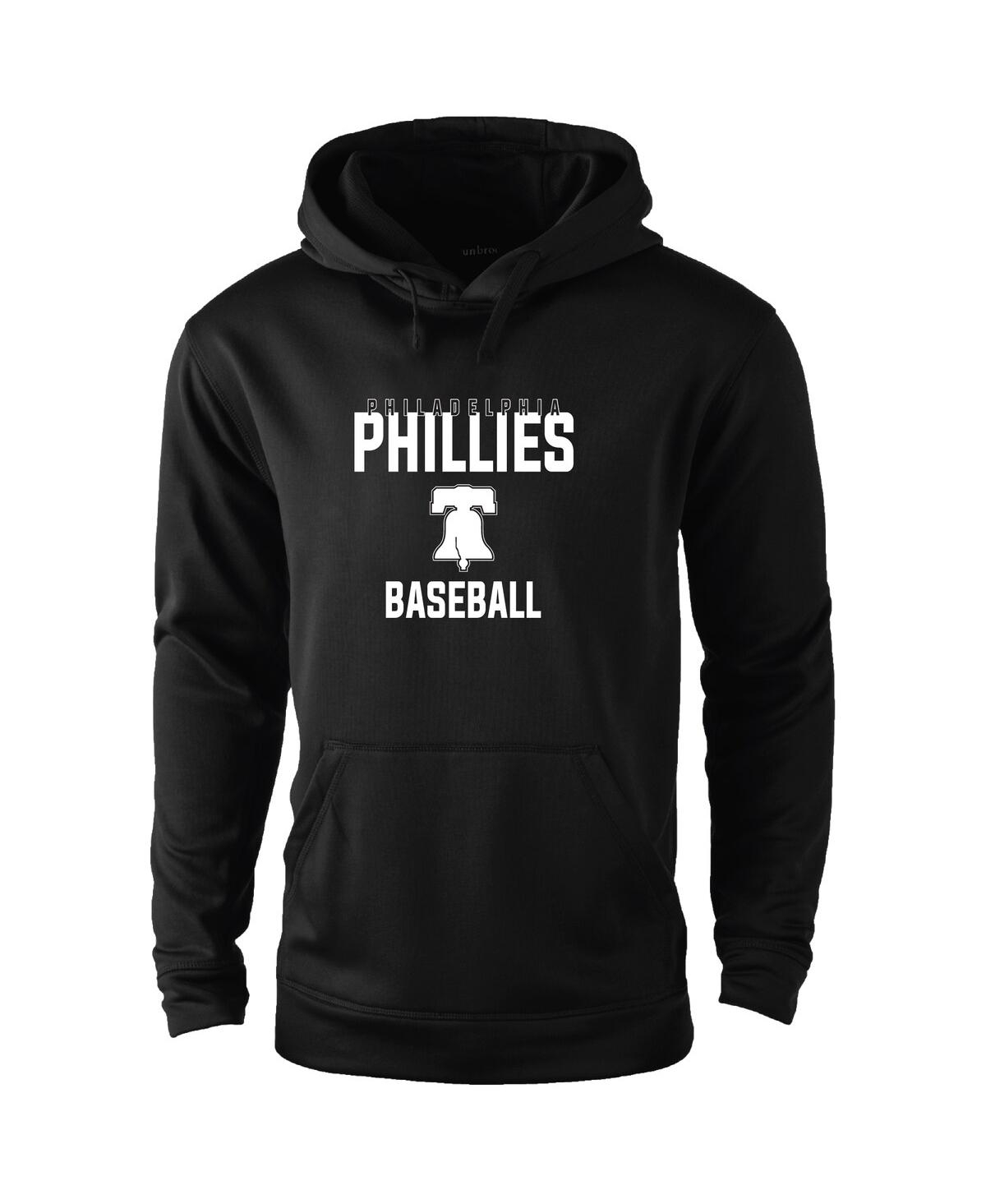 DUNBROOKE MEN'S BLACK PHILADELPHIA PHILLIES CHAMPION PULLOVER HOODIE 