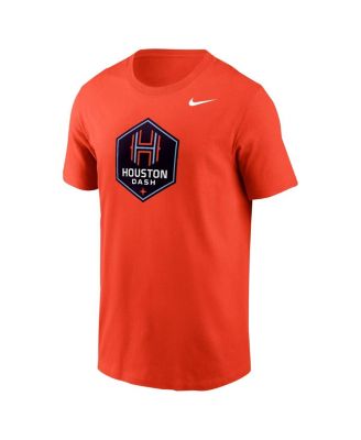 Men's Orange Houston Dash Primary Logo Core T-Shirt