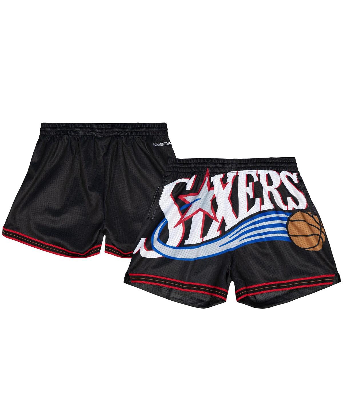 Women's Black Philadelphia 76ers Swingman Big Face 3.0 Basketball Shorts - Black