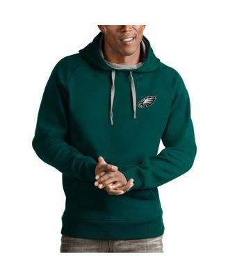 Antigua - Men's Midnight Green Philadelphia Eagles Logo Victory Pullover Hoodie