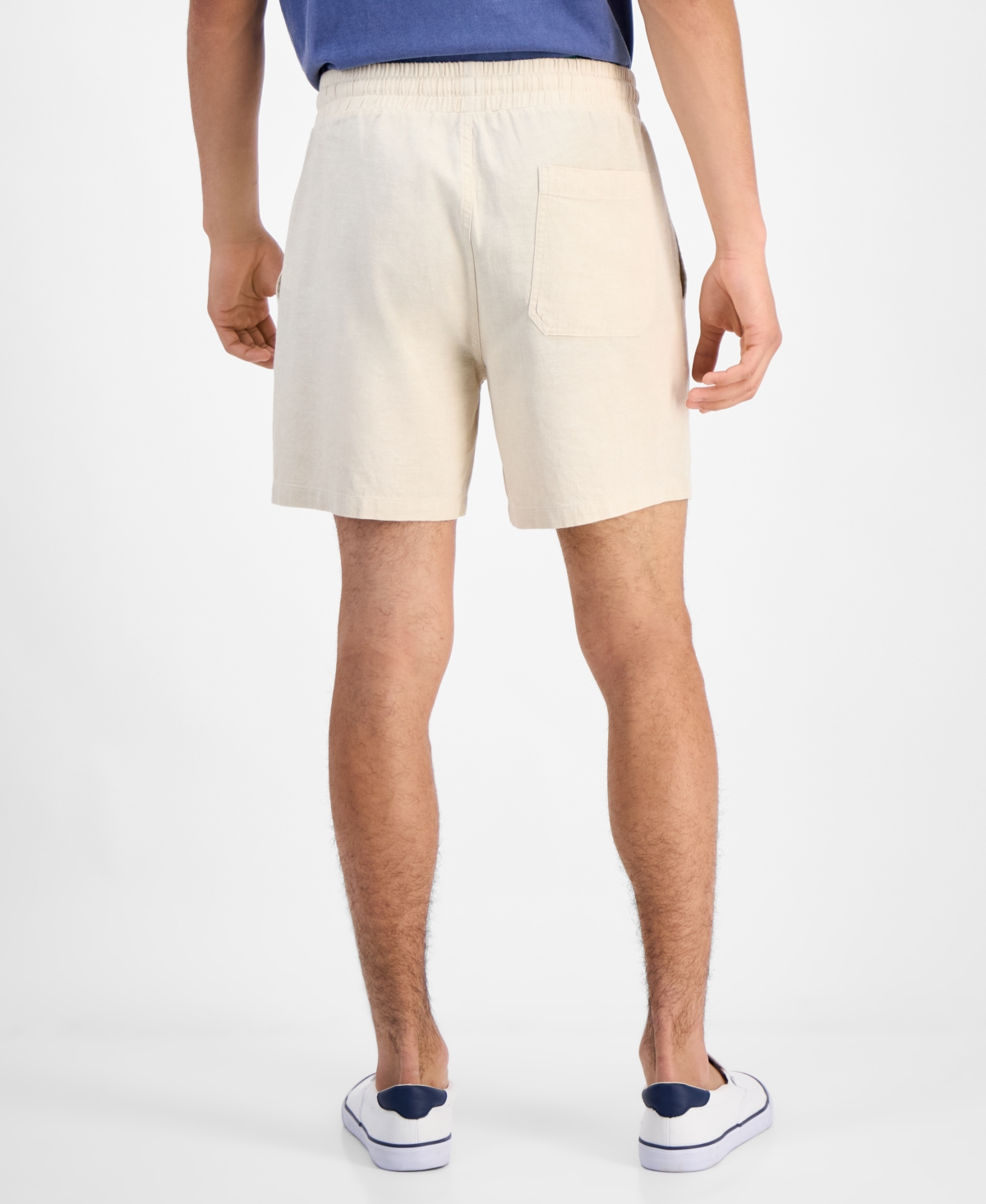 SUN + STONE MEN'S CHASE REGULAR-FIT 6" LINEN BLEND SHORTS, EXCLUSIVELY AT MACY'S 