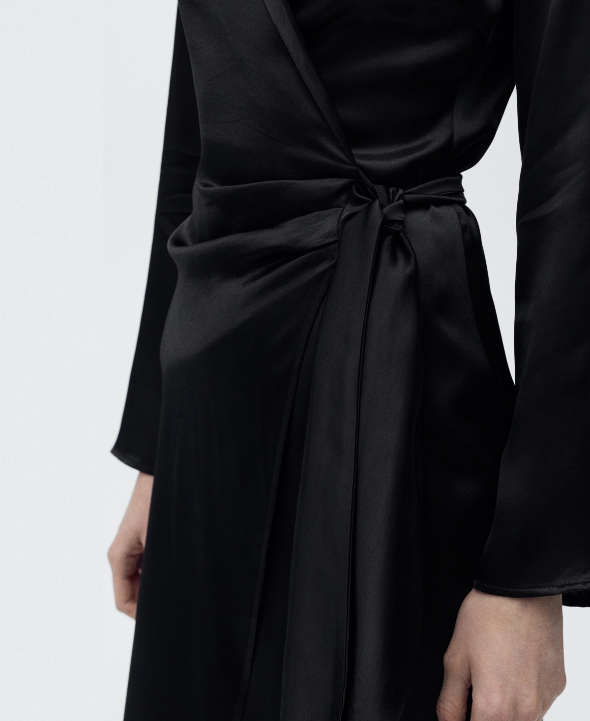 Mango Women's Wrap Midi Dress In Black