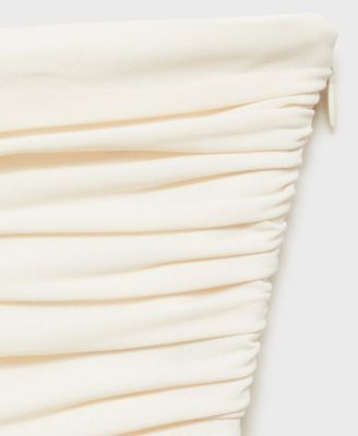 Women's Draped-Body Balloon Skirt Dress