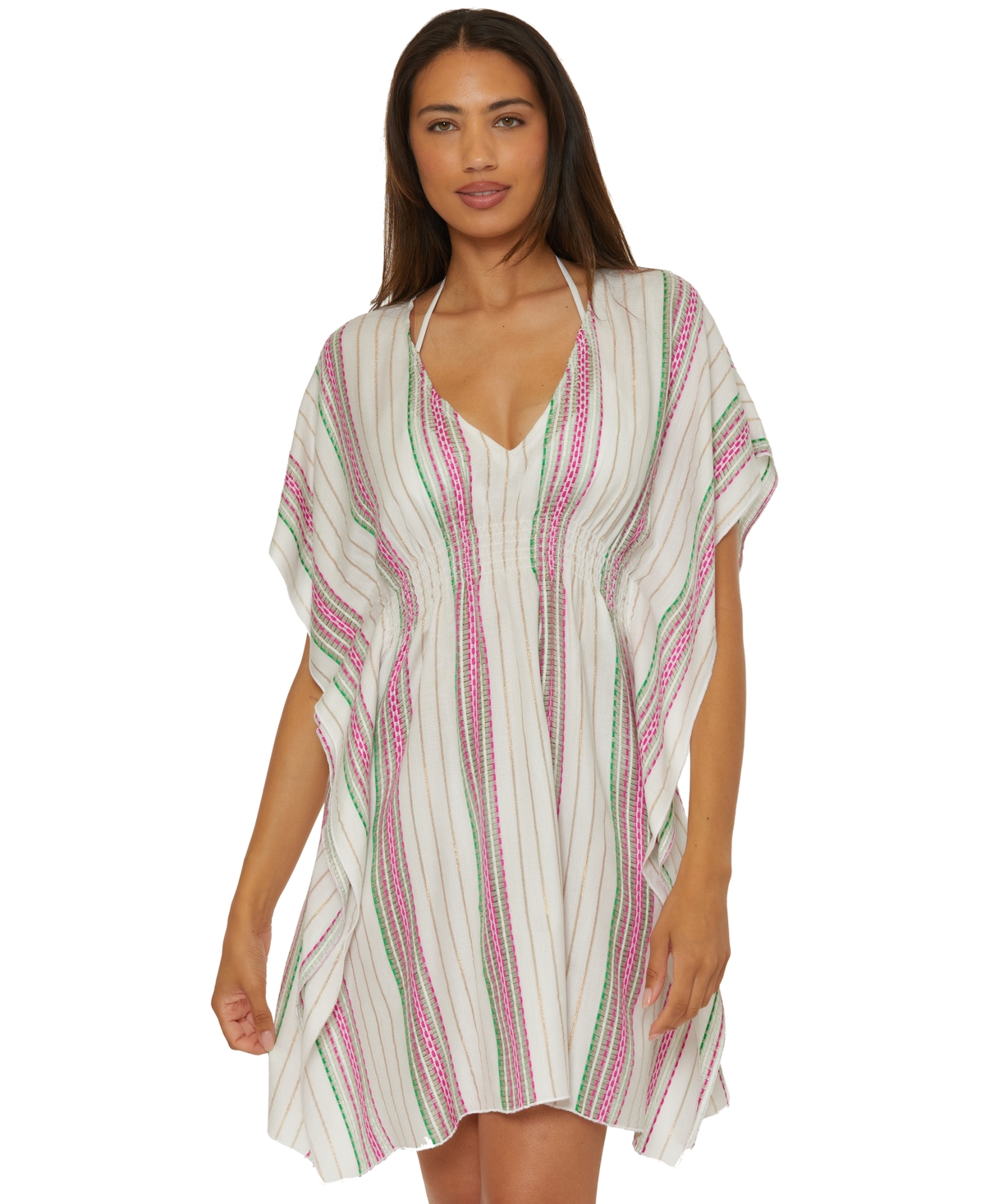 Women's Radiance Tunic Swim Cover-Up - White/Azalea Multi