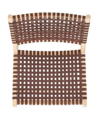 Luna Leather Woven Accent Chair