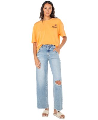 Juniors' Vamos Cotton Oversized Graphic T-Shirt