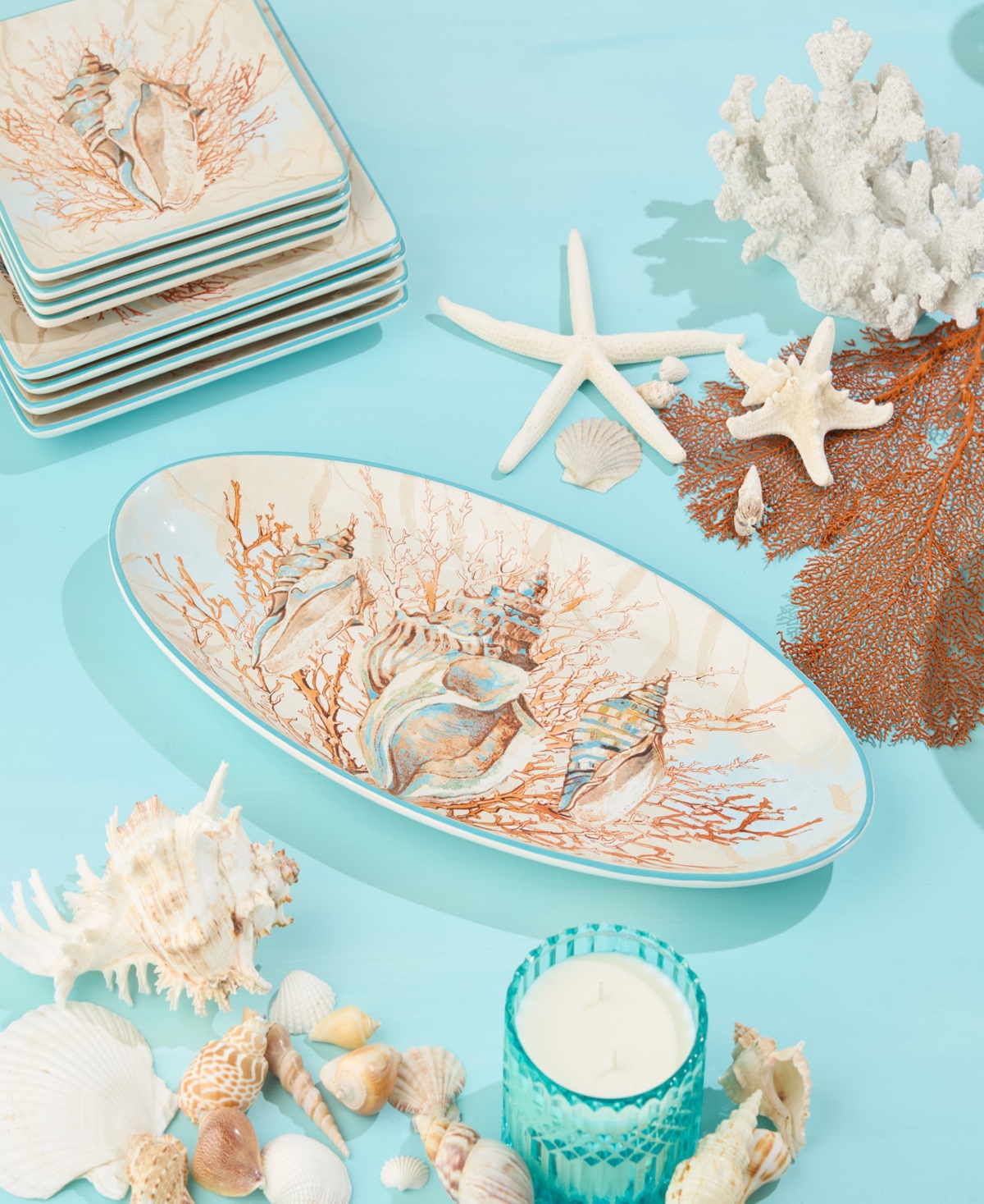 Certified International Escape To The Sea Fish Platter In Miscellaneous