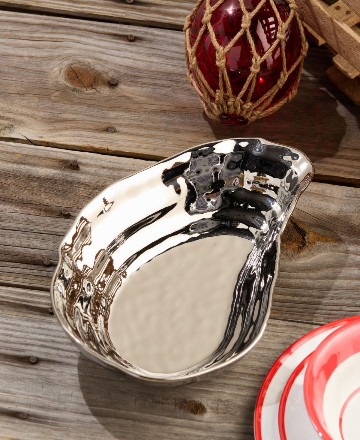 Certified International Silver Plated Oyster Serving Bowl In Miscellaneous