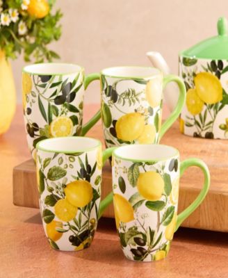Limone 4-Pc. Mugs, Service For 4