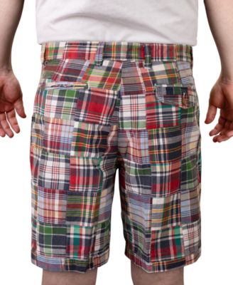 Men's Acid Wash Madras 9" Shorts