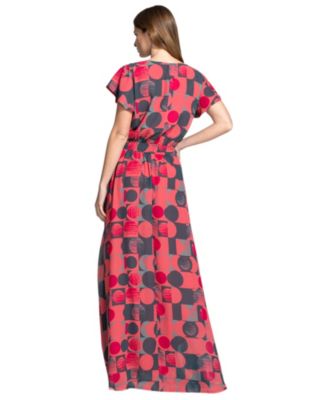 Women's Chiffon Wrap Top Maxi Dress