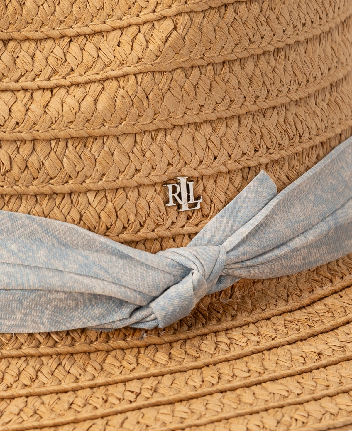 Ralph Lauren Paisley-band Straw Fedora In Tan